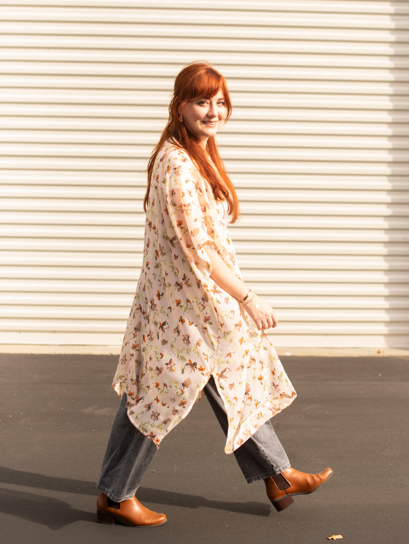 Dancing Petals - Duster Kimono