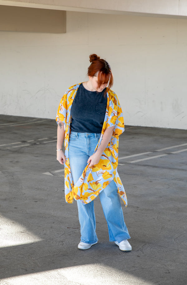 Poppy Field - Duster Kimono