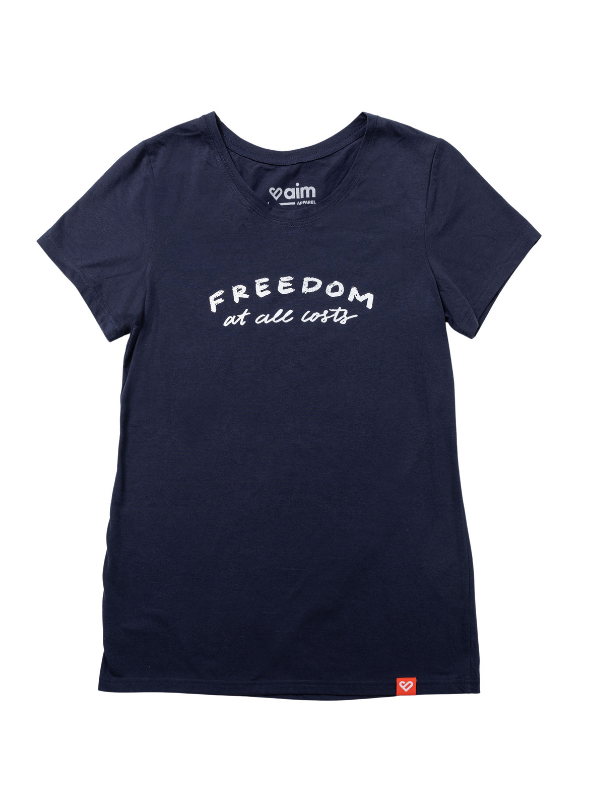 Freedom At All Costs Women’s Fitted Crew Neck Tee