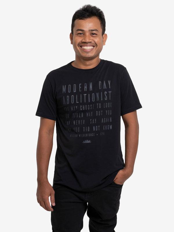 Modern Day Abolitionist Classic Crew Neck Tee [Black]